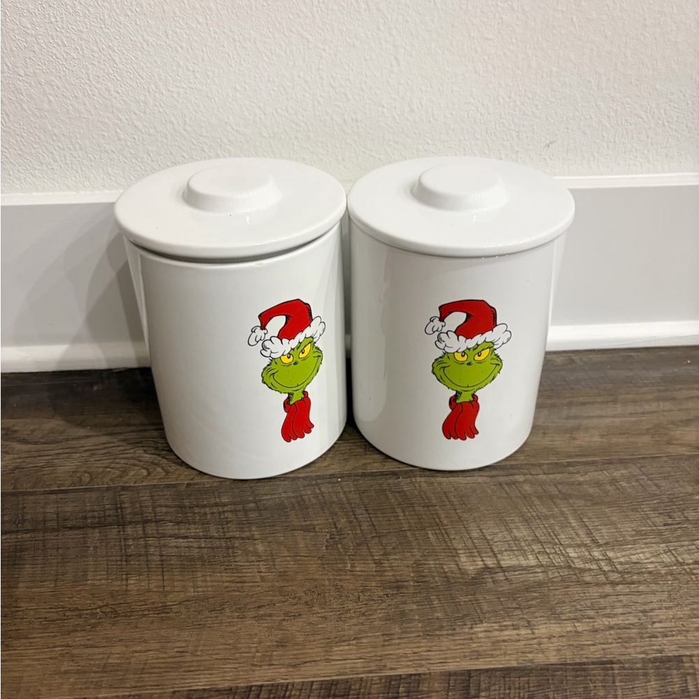 The Grinch ceramic 2 Canisters Set